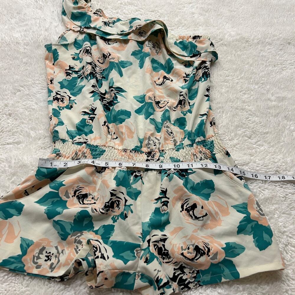 Guess Women's Sz M Floral Multicolor Romper Off The Shoulder Y2K Clubbing Era - Picture 3 of 8